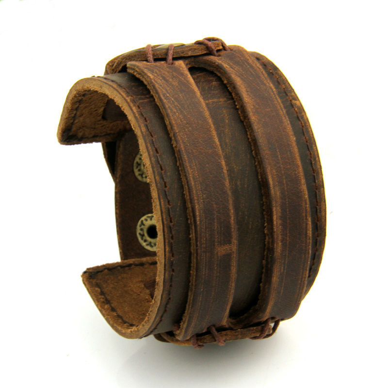 Brunt Läderarmband