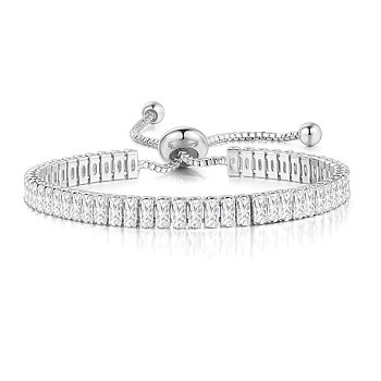Armband med Cubic Zirconia och i 925 Sterling Silverplätering