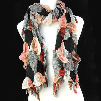 Scarf i moderiktig modell -Mixade färger