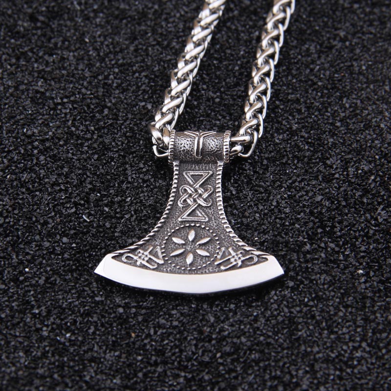 Halsband "Viking Axe" med Kungslänk 5mm -längd 50 cm resp 70 cm - 2