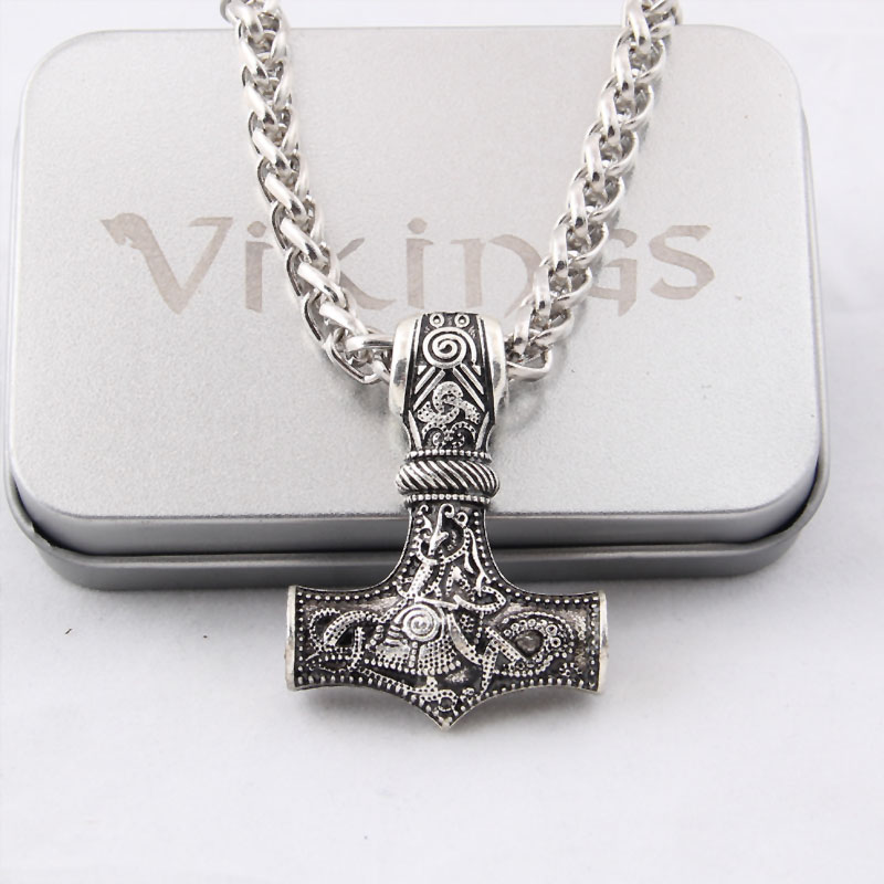 Halsband "Mjölnir" med Kungslänk 5mm -längd  50 resp. 70 cm - 5