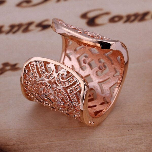 Ring med Cubic Zirconia och i 18K Roséguldplätering - 3