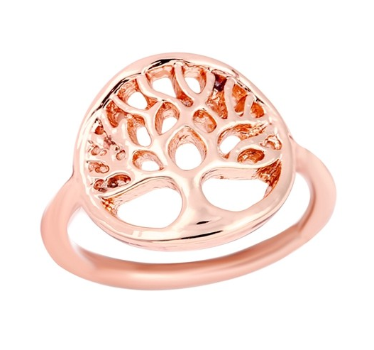 Ring "Tree of Life" i 18K Roséguldplätering