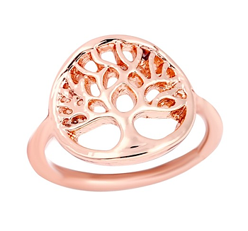 Ring "Tree of Life" i 18K Roséguldplätering
