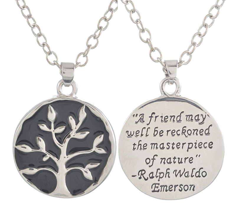 Halsband "Lifes tree" -Silverfärgad