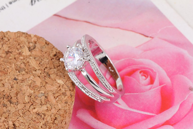 Ring med små Cubic Zirconia i 925 Silverplätering - 2