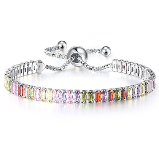 Armband med Cubic Zirconia och i 925 Sterling Silverplätering 