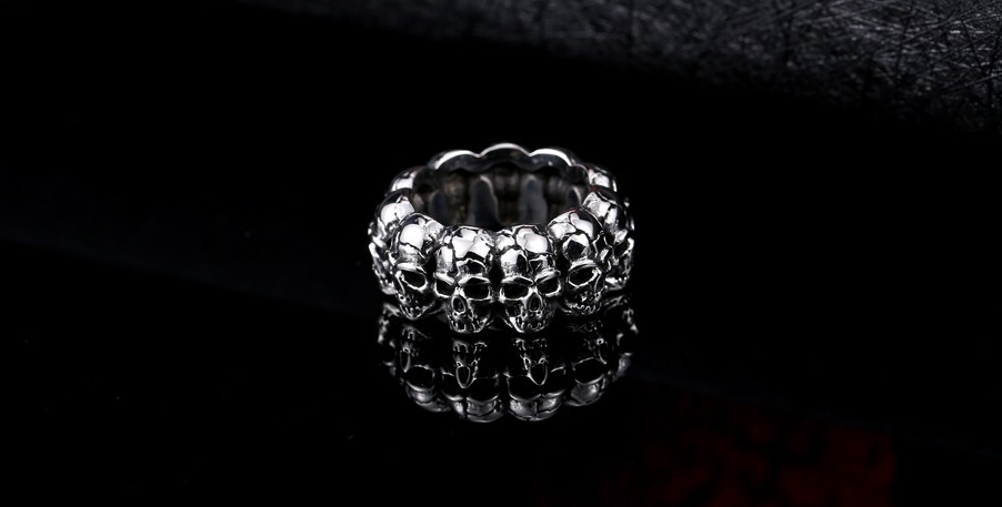 Ring "Skull"  i Rostfritt stål - 3