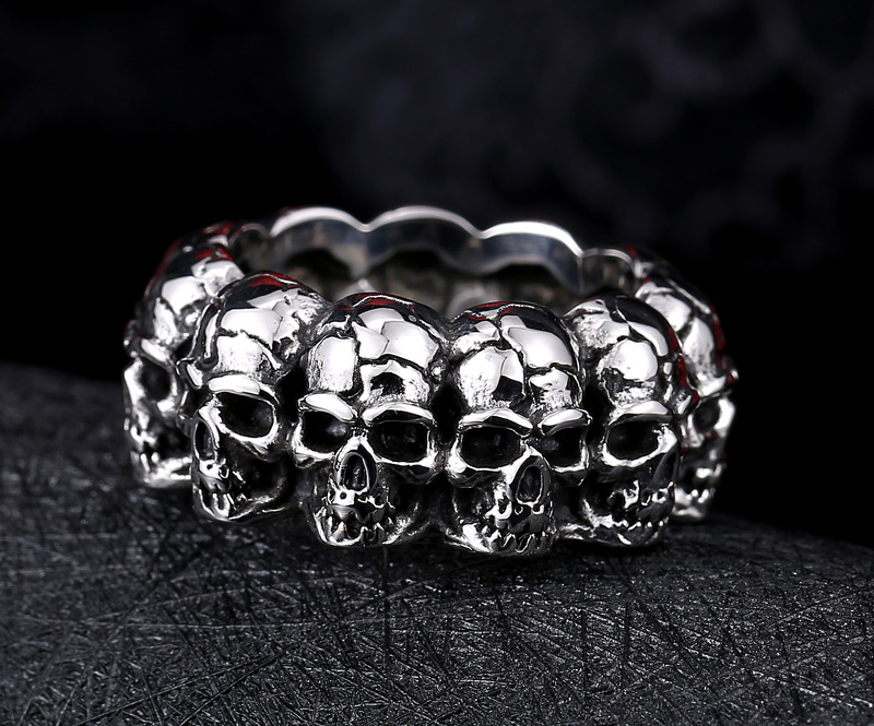 Ring "Skull"  i Rostfritt stål - 2