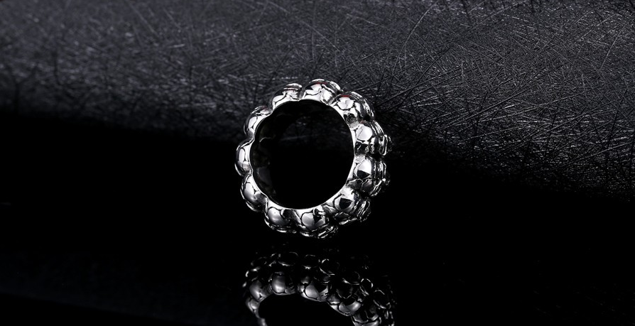 Ring "Skull"  i Rostfritt stål - 4
