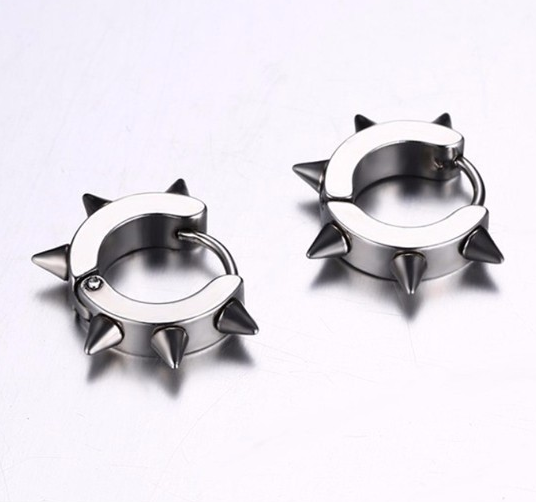 Örhänge "Silver Thorn" i Rostfritt stål -Unisex