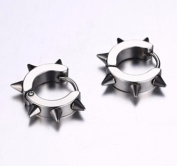 Örhänge "Silver Thorn" i Rostfritt stål -Unisex