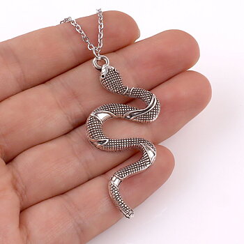 Halsband "Snake" i Antik 925 Sterling Silverplätering