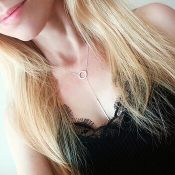 Halsband "Silver Bar" -Silverfärgad