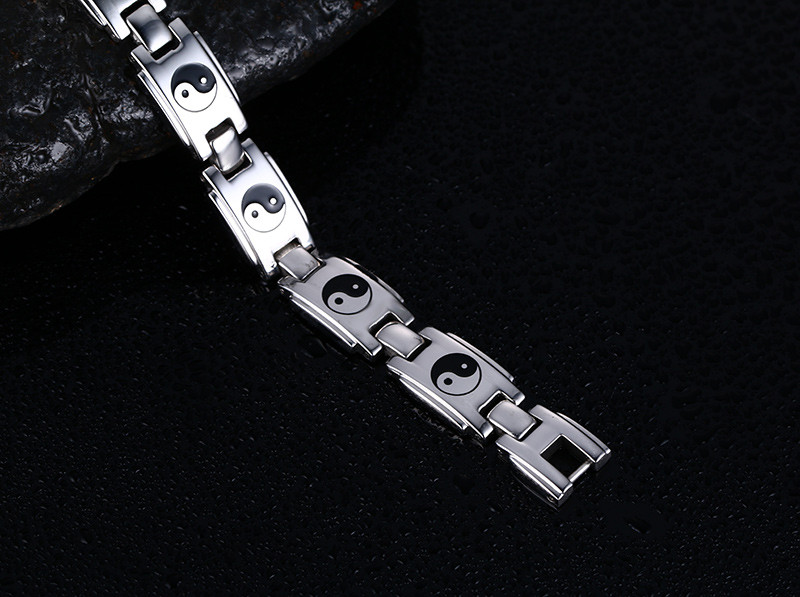 Magnetarmband "Yin & Yang" i Rostfritt stål - 3