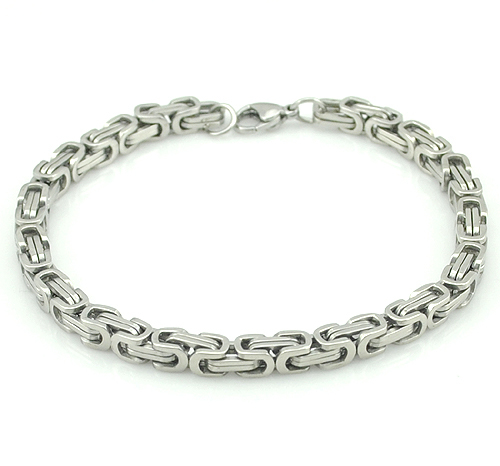 Kejsarlänk -Armband i rostfritt stål -Silver 5mm,  6mm, 8mm resp. 10mm - 3