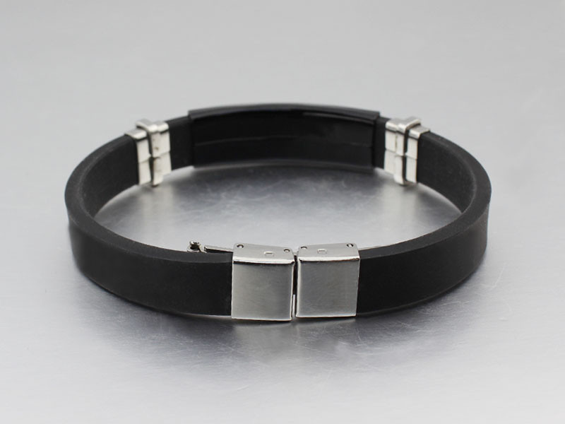 Armband i rostfritt stål och gummi - 3