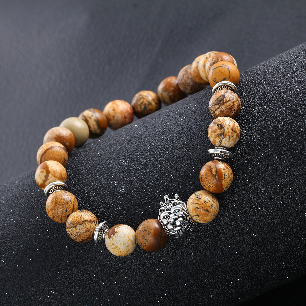 Armband "Buddha -Lion" -Brun/Silver - 3
