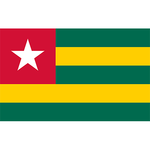 Nationsflagga Togo