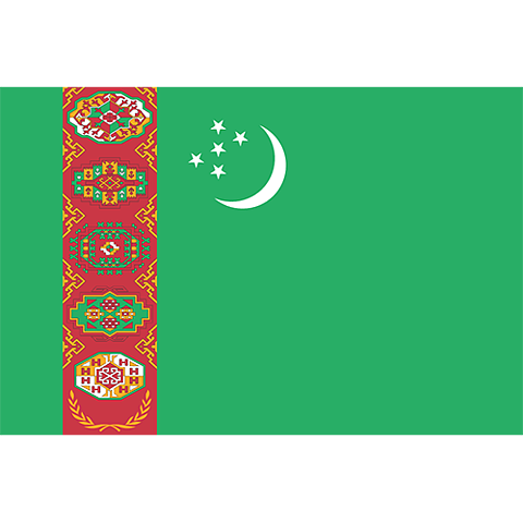 Nationsflagga Turkmenistan
