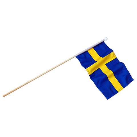 Handflagga Sverige 4-pack