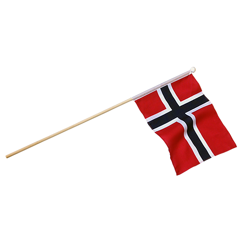 Handflagga Norge 4-pack