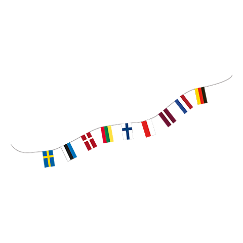 Flaggspel 1 - 9 st nationer