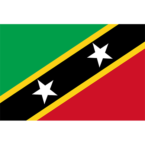 Nationsflagga Saint Christopher och Nevis