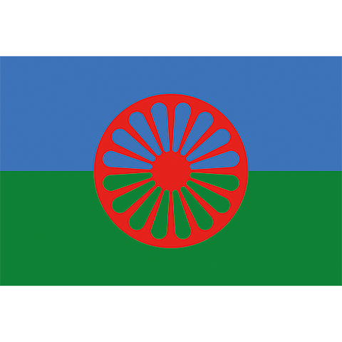 Flagga Romska flaggan