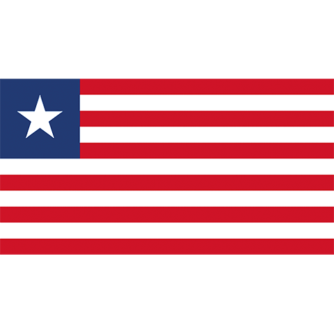 Nationsflagga Liberia