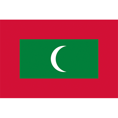 Nationsflagga Maldiverna