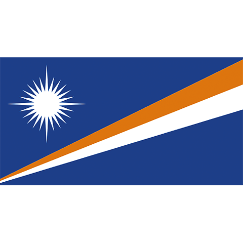 Nationsflagga Marshallöarna