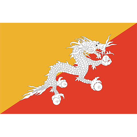 Nationsflagga Bhutan