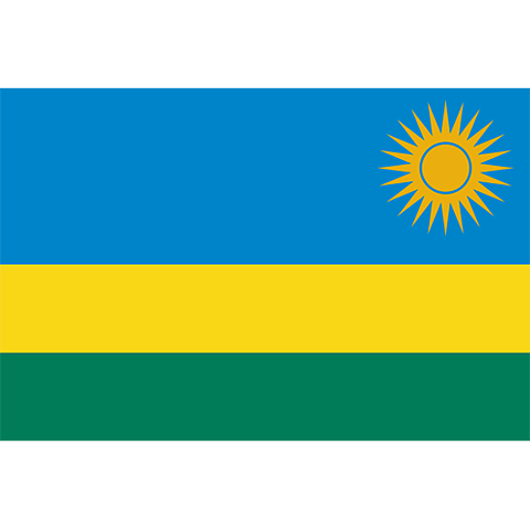 Nationsflagga Rwanda