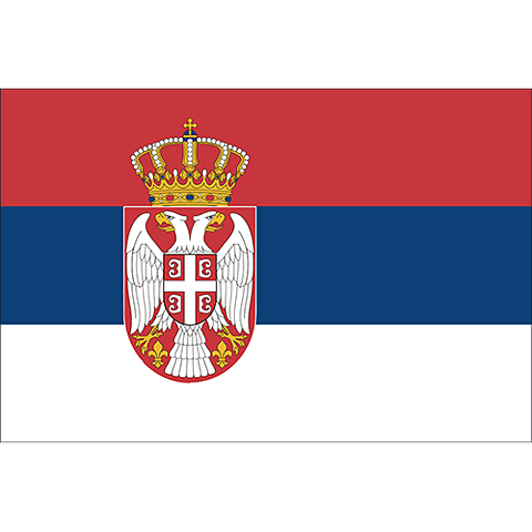 Nationsflagga Serbien