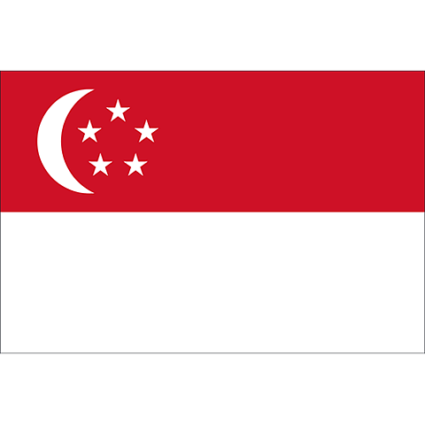 Nationsflagga Singapore