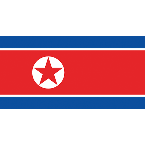 Nationsflagga Nordkorea