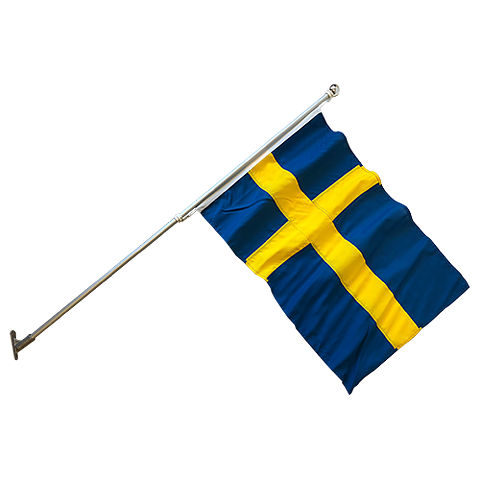 Fasadset Sverige Royal, flagga 90 cm
