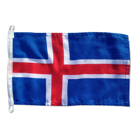 Gästflagga Island 30x19 cm