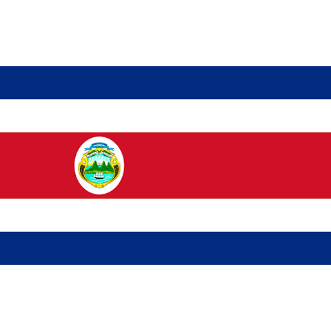 Nationsflagga Costa Rica