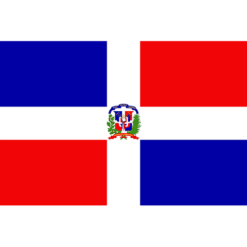 Nationsflagga Dominikanska Republiken