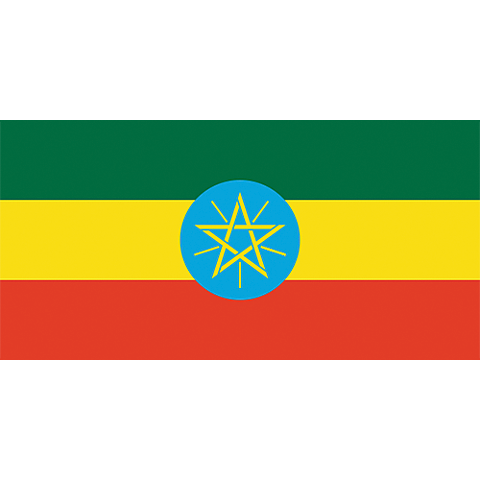 Nationsflagga Etiopien