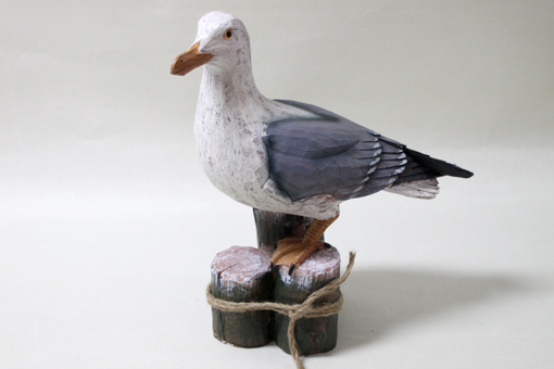 Mås på Påle 28 cm - 2