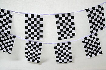 Checker Flag Bunting 15x22 cm