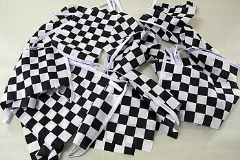 Checker Flag Bunting 15x22 cm