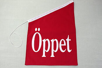40x60 cm facade flag OPEN