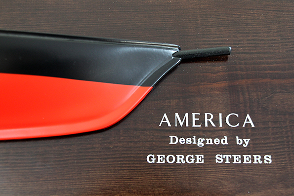 Half Model of America in 1851 on flat 15x53 cm - 2