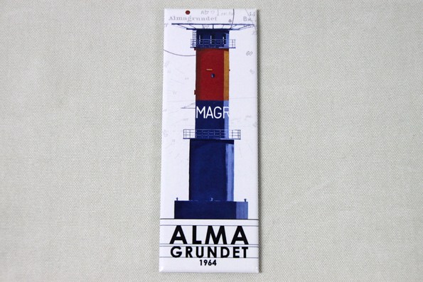 Almagrundet Kylskåpsmagnet 12x4 cm
