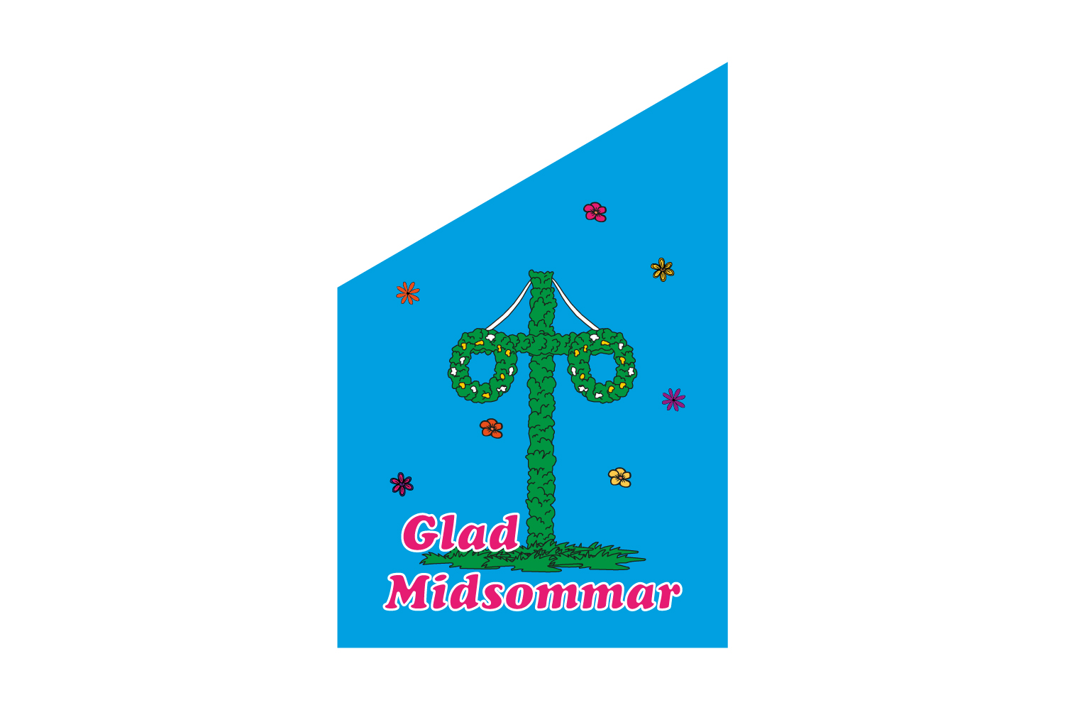 Midsummer facade flag 40x60 cm