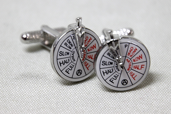Machine Telegraph Cufflinks Silver